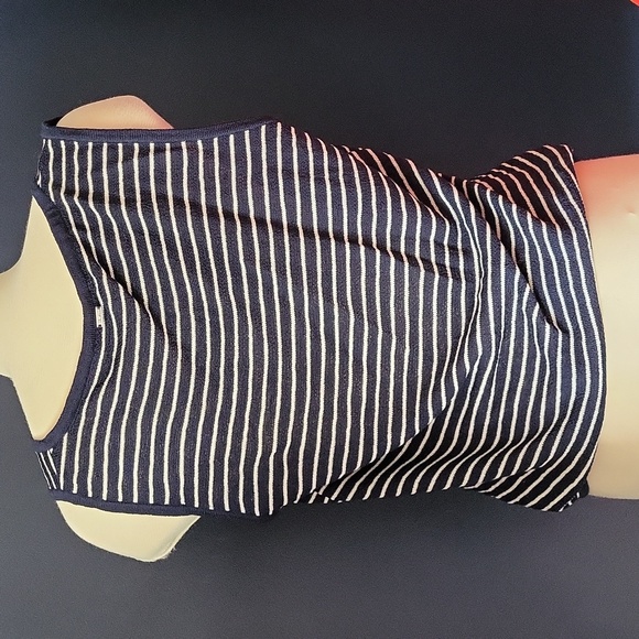 St john striped navy knit top large - Picture 2 of 6